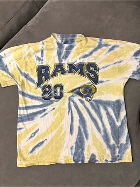 Vintage St. Louis Rams Isaac Bruce Tie Dye Shirt Youth Large Single Stitch